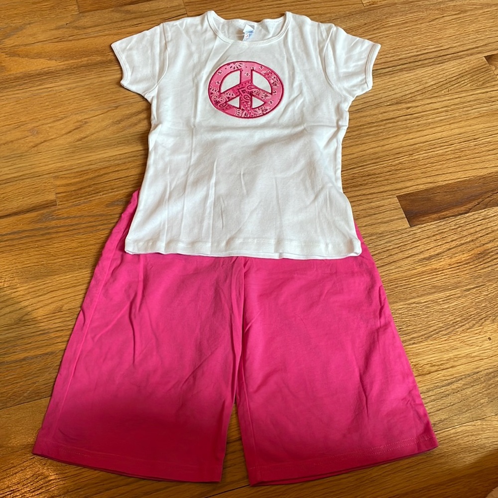 NWT- Haven girl outfit- size medium 10/12- hot pink-peace-great outfit!